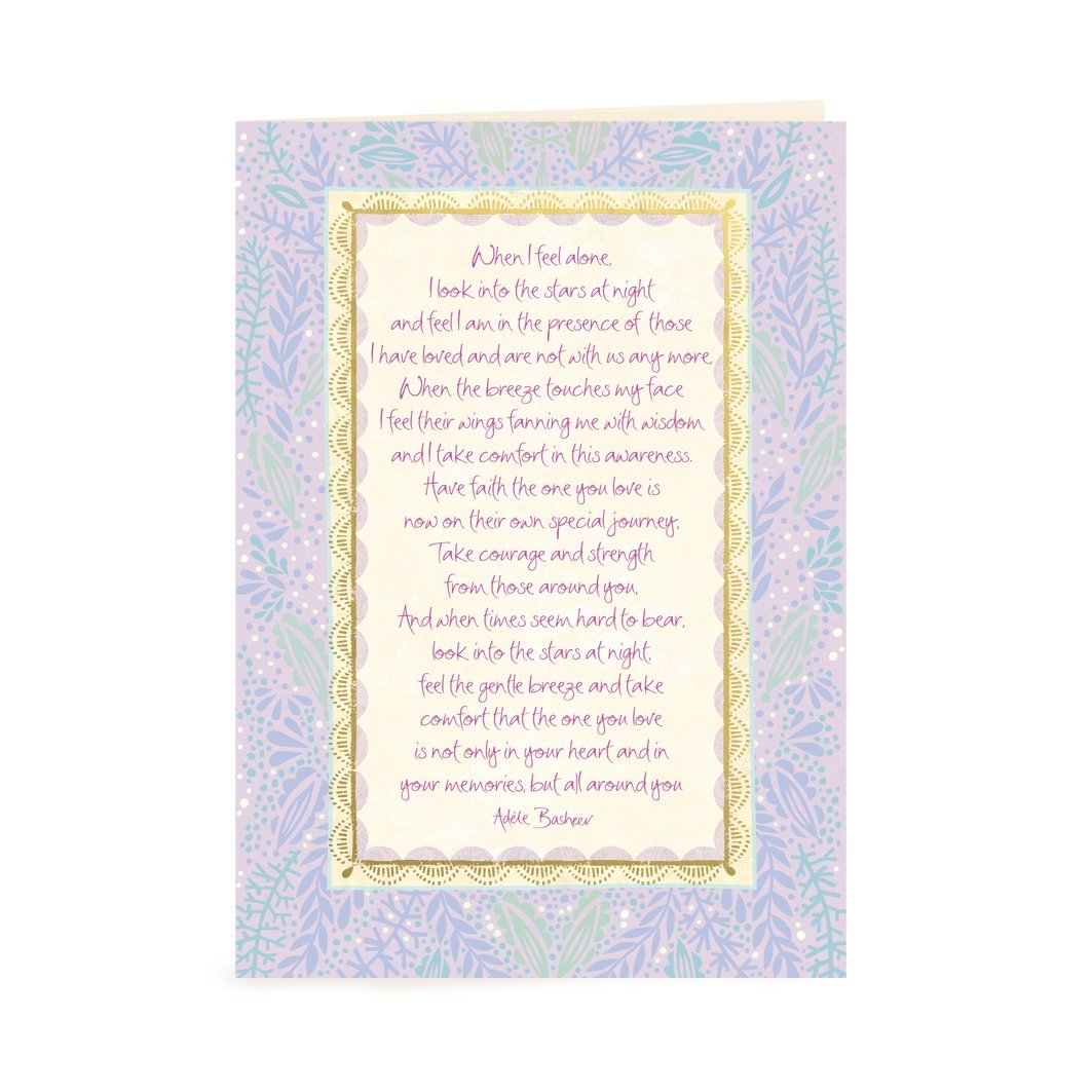 Intrinsic Cherish greeting card, Bereavement (Purple), elegant watercolour design — Eternal Spirit