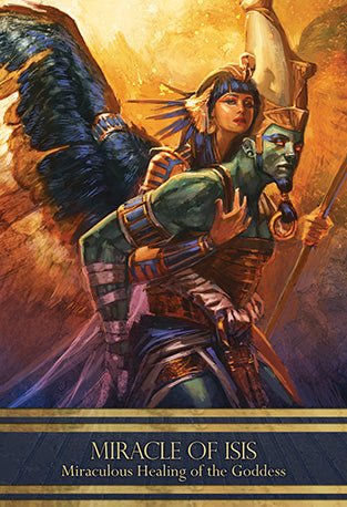 Miracle of Isis card showing goddess figure with miraculous healing — Eternal Spirit