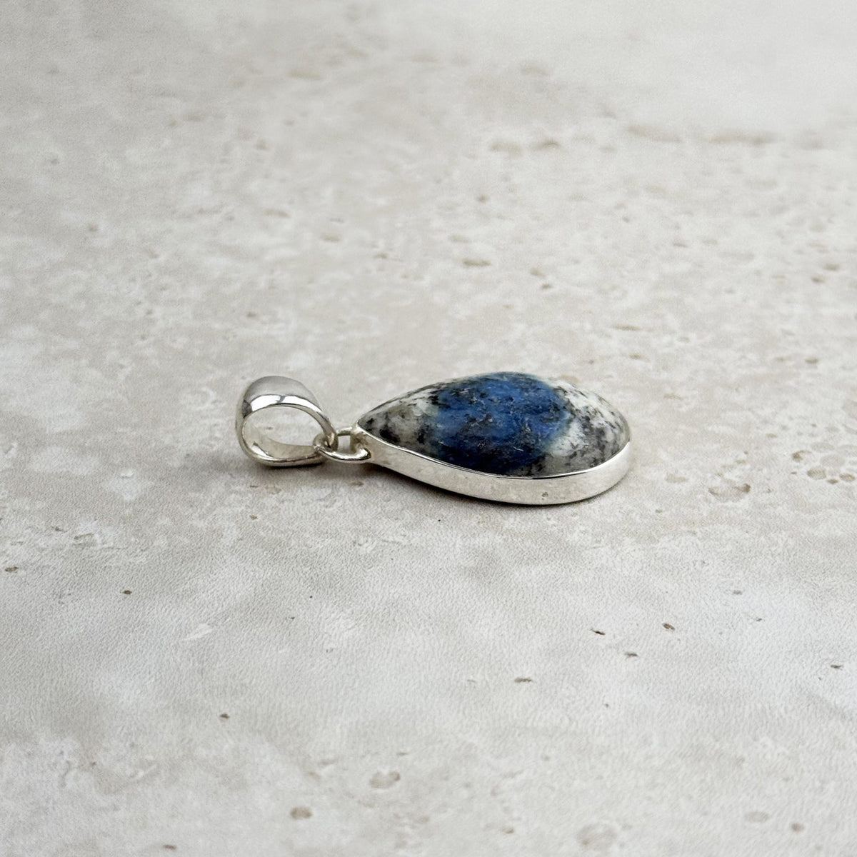 K2 Jasper Teardrop Cabochon Sterling Silver Pendant — Eternal Spirit