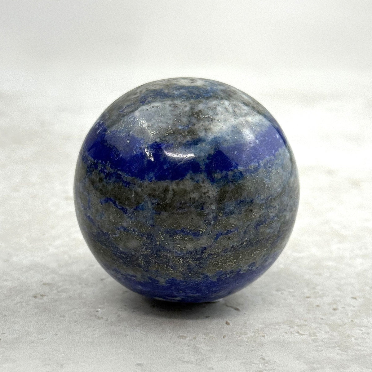 Lapis Lazuli Crystal Sphere, 5 x 5 x 5cm, alternate angle — Eternal Spirit