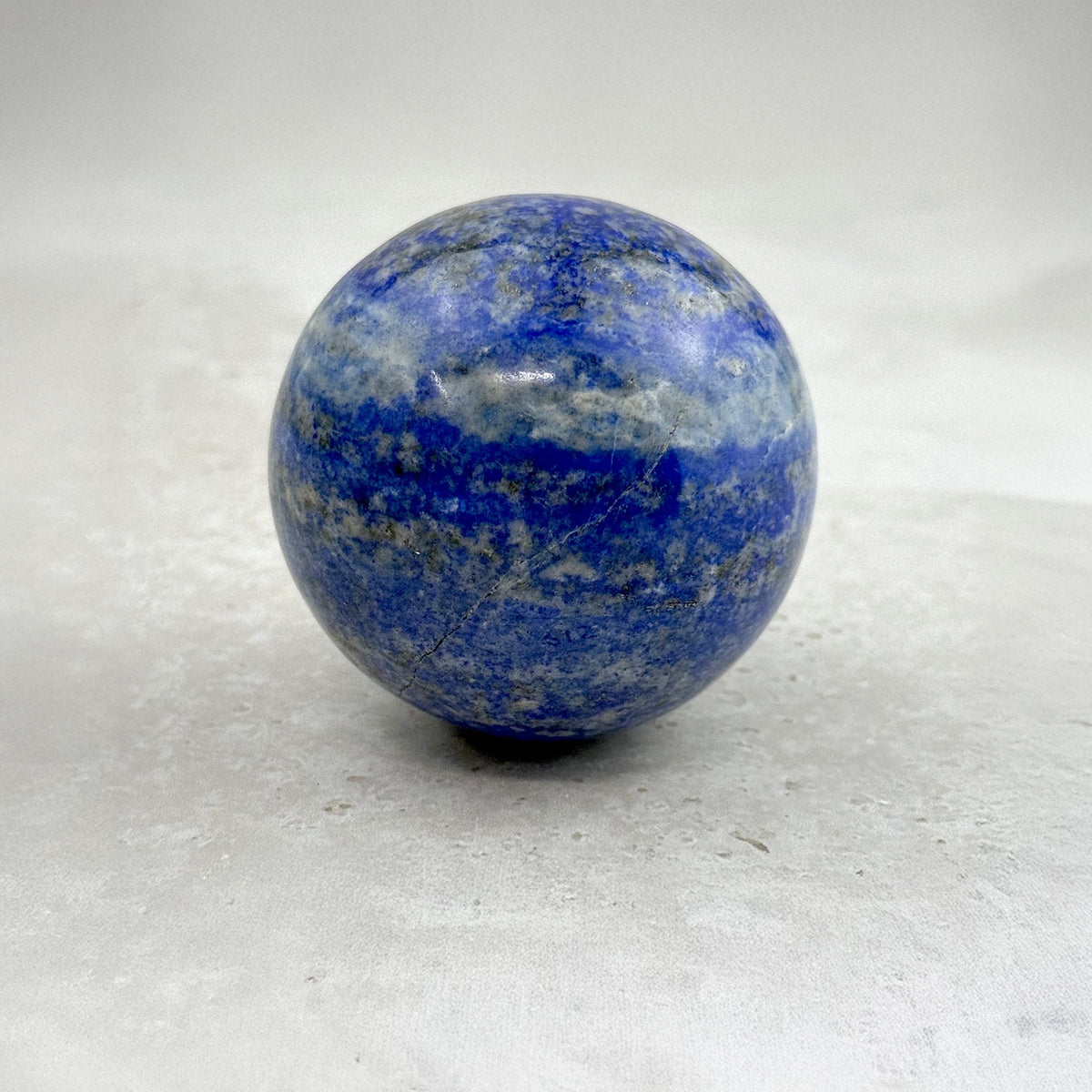 Lapis Lazuli Crystal Sphere, 6 x 6 x 6cm, alternate angle — Eternal Spirit