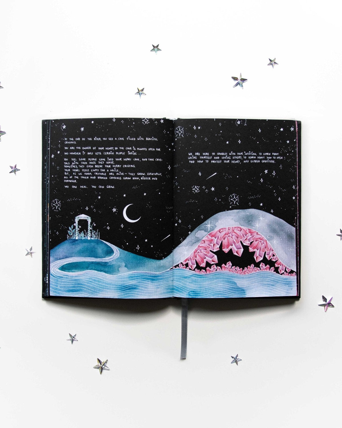 Dreamy Moons "A Journey Within highlighting the journal's creative page layouts — Eternal Spirit