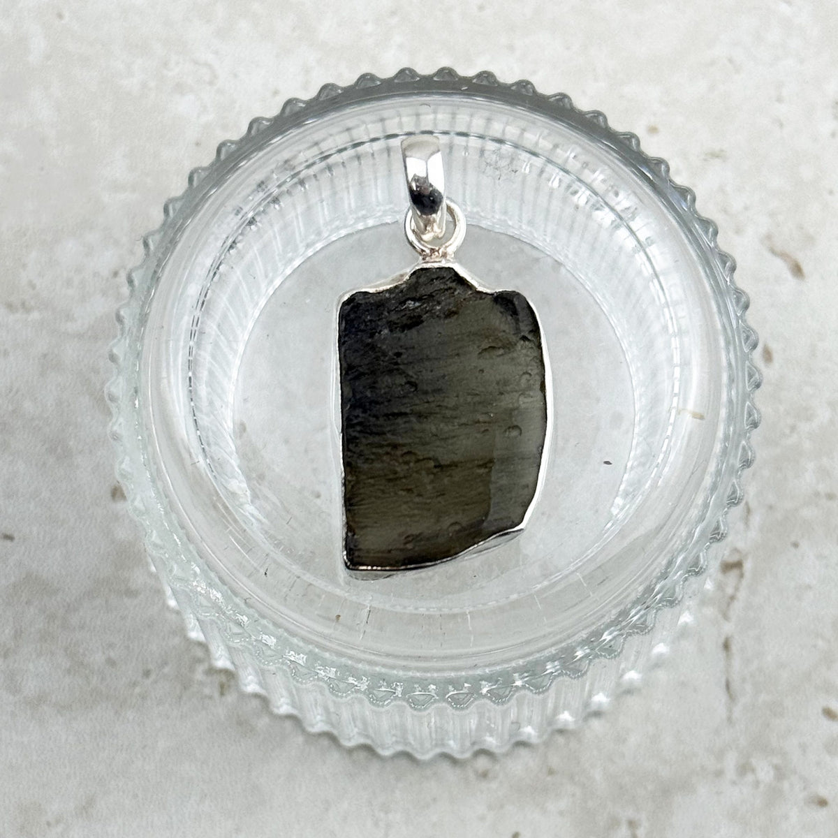 Moldavite Natural Sterling Silver Pendant Broad — Eternal Spirit