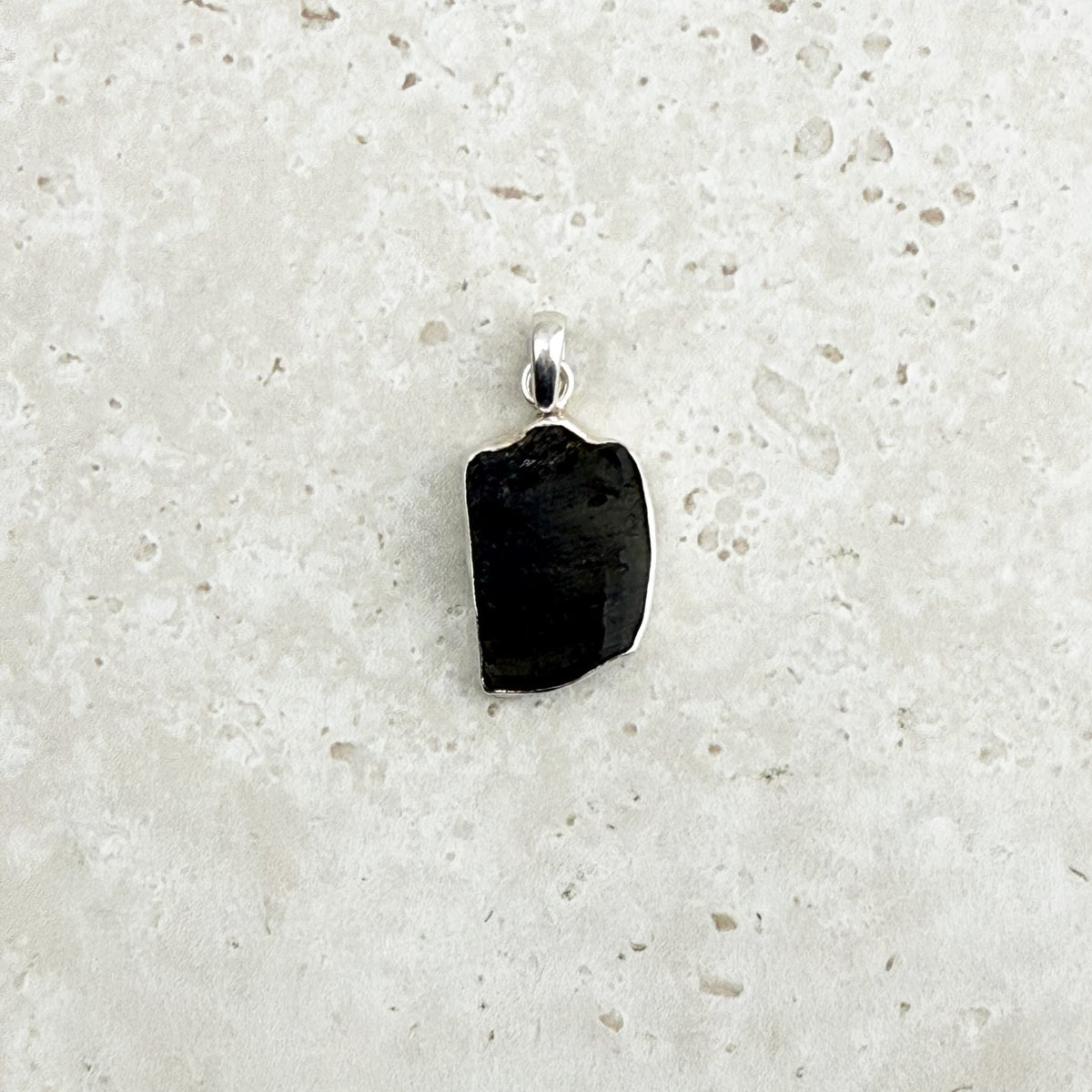 Moldavite Natural Sterling Silver Pendant Broad — Eternal Spirit
