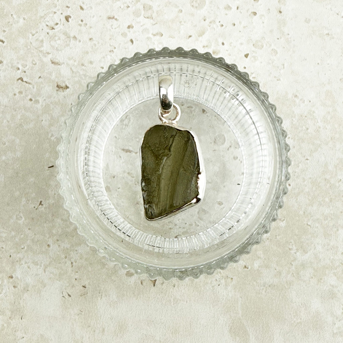 Moldavite Natural Sterling Silver Pendant Petite — Eternal Spirit