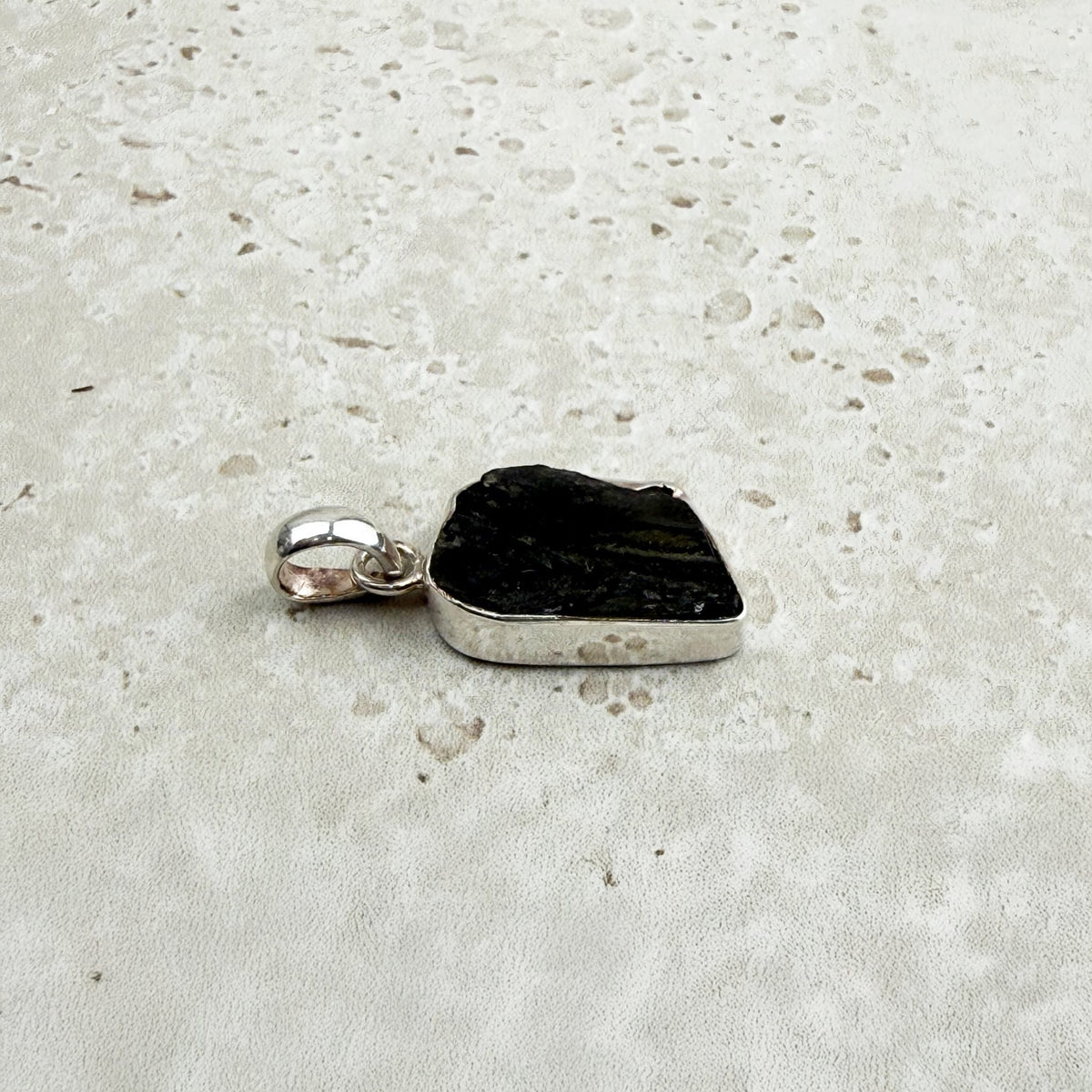 Moldavite Natural Sterling Silver Pendant Petite — Eternal Spirit
