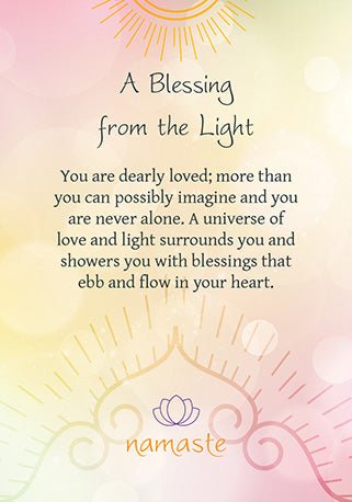Namaste Oracle card unveiling the deck's spiritual symbolism — Eternal Spirit