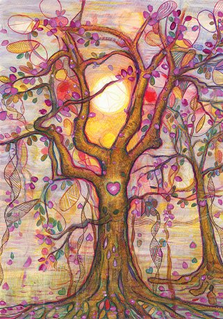 Namaste Oracle card illuminating the deck's rich colour palette — Eternal Spirit