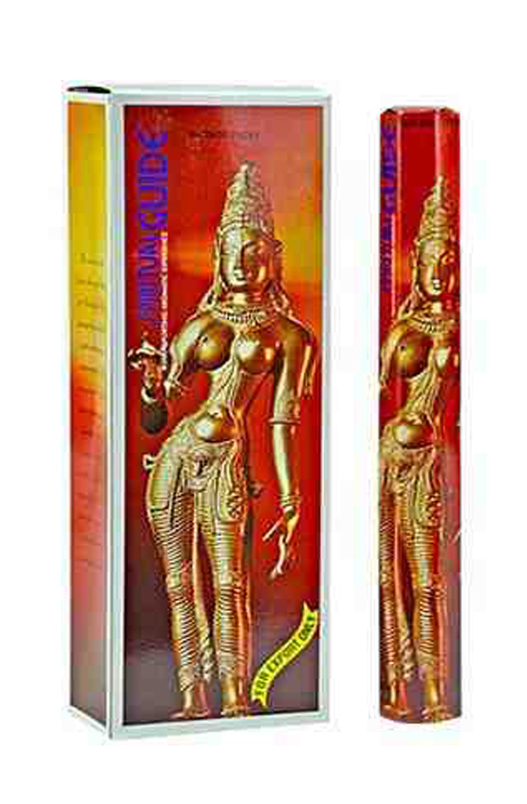 incense sticks - padmini "spiritual guide" red box, artisan packaging on white background — Eternal Spirit