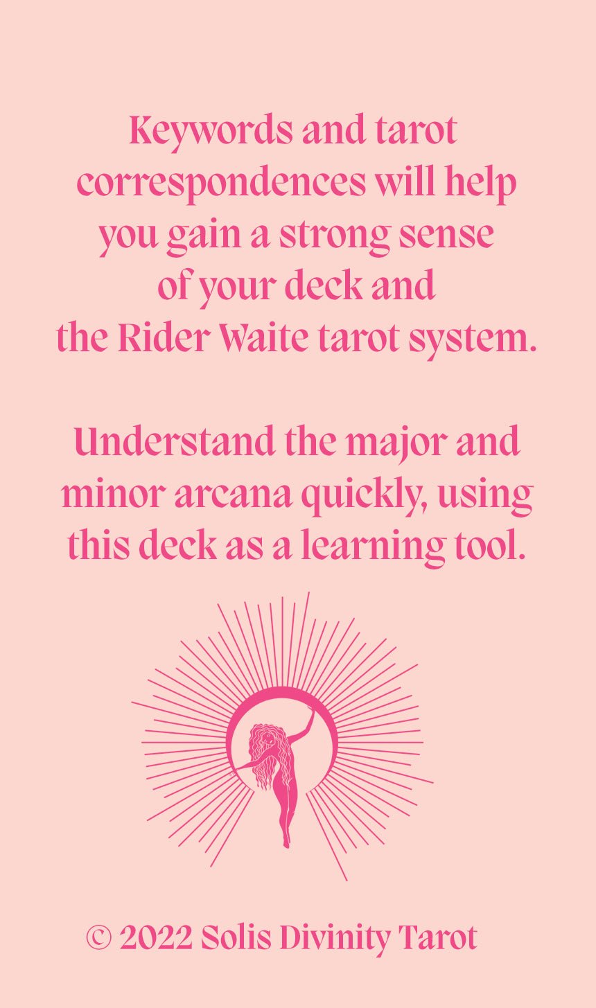 Solis Divinity Tarot (Pink Edition) card celebrating the deck's unique visual language — Eternal Spirit