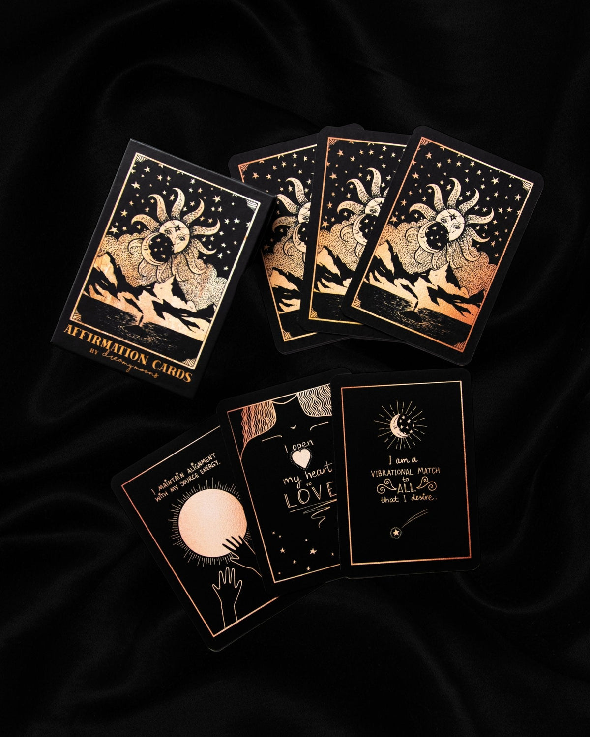 Affirmation Cards by Dreamy Moons card illuminating the deck's rich colour palette — Eternal Spirit