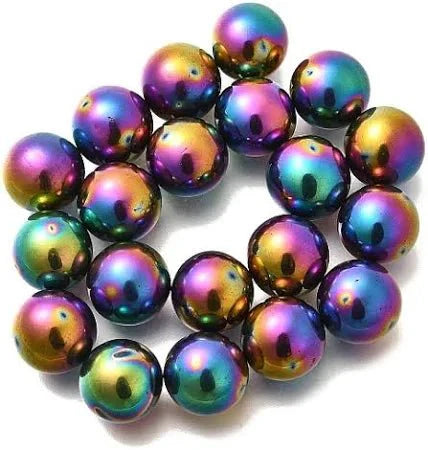 electroplated silvery metallic Hematite magnetic sphere — Eternal Spirit