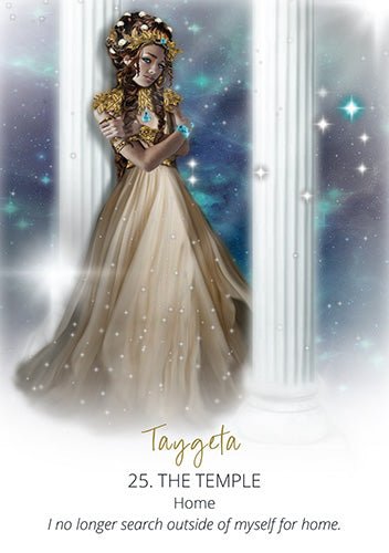 Star Temple Oracle card illuminating the deck's rich colour palette — Eternal Spirit