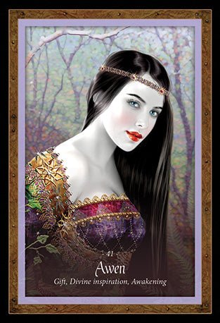 The Faery Forest Oracle card revealing the deck's mystical artwork — Eternal Spirit