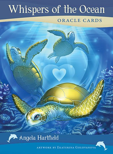 Whispers of the Ocean Oracle Cards box with wave and heart design — Eternal Spirit