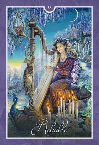 Whispers Of Healing Oracle deck, Reliable card with wise tortoise amid golden autumn forest leaves — Eternal Spirit