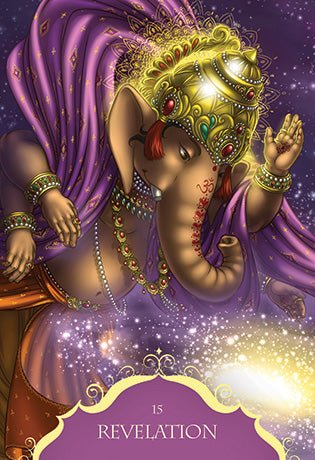 Whispers of Lord Ganesha Oracle card displaying the deck's hand-painted illustrations — Eternal Spirit