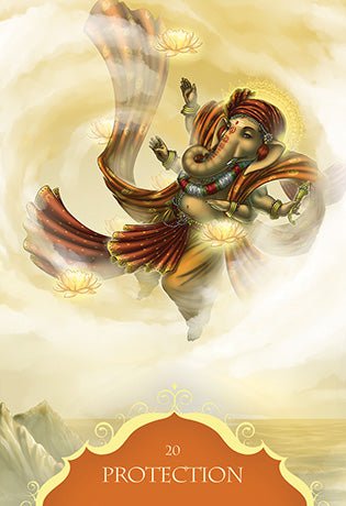 Whispers of Lord Ganesha Oracle card highlighting the deck's symbolic art — Eternal Spirit