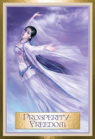 Wisdom of the Golden Path Oracle card sharing the deck's luminous illustration style — Eternal Spirit