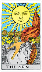 The 100% Plastic Rider Waite Tarot Deck card revealing the deck's mystical artwork — Eternal Spirit