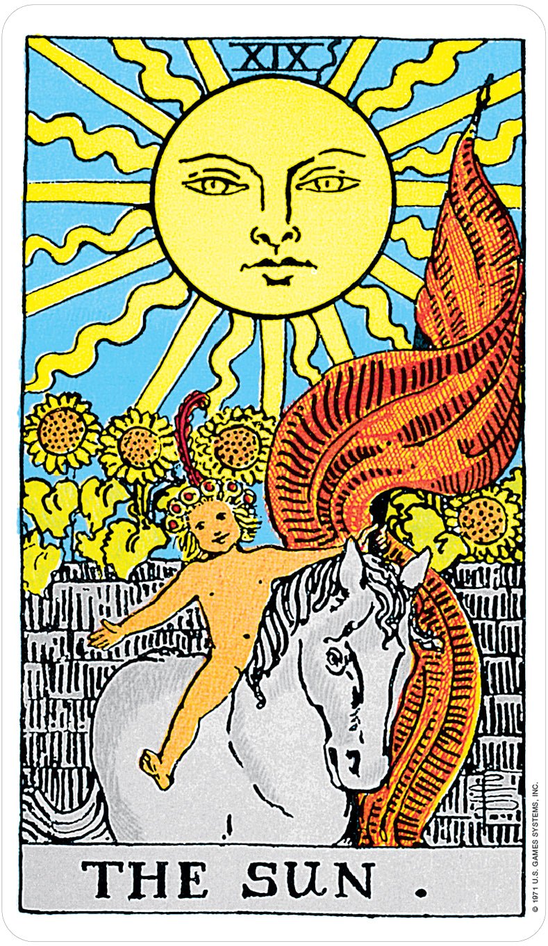 The 100% Plastic Rider Waite Tarot Deck card revealing the deck's mystical artwork — Eternal Spirit