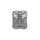 Delicate guardian angel charm inscribed with 'Joy' — Eternal Spirit