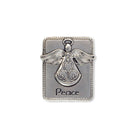 Delicate guardian angel charm inscribed with 'Peace' — Eternal Spirit