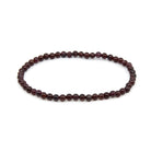 polished Garnet (Red) 4mm round bead bracelet on white background — Eternal Spirit