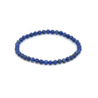 polished Lapis Lazuli 4mm round bead bracelet on white background — Eternal Spirit