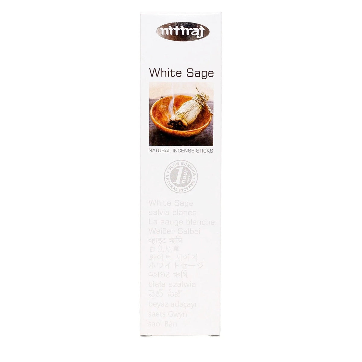 nitiraj incense sticks - white sage, aromatic herbal bundle on white background — Eternal Spirit