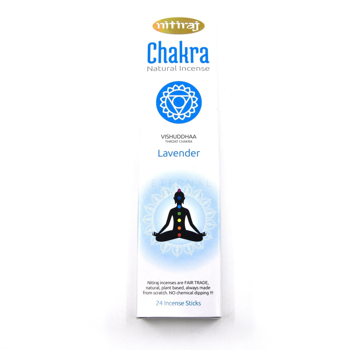 incense sticks - nitiraj naturals "5 throat chakra", artisan packaging on white background — Eternal Spirit