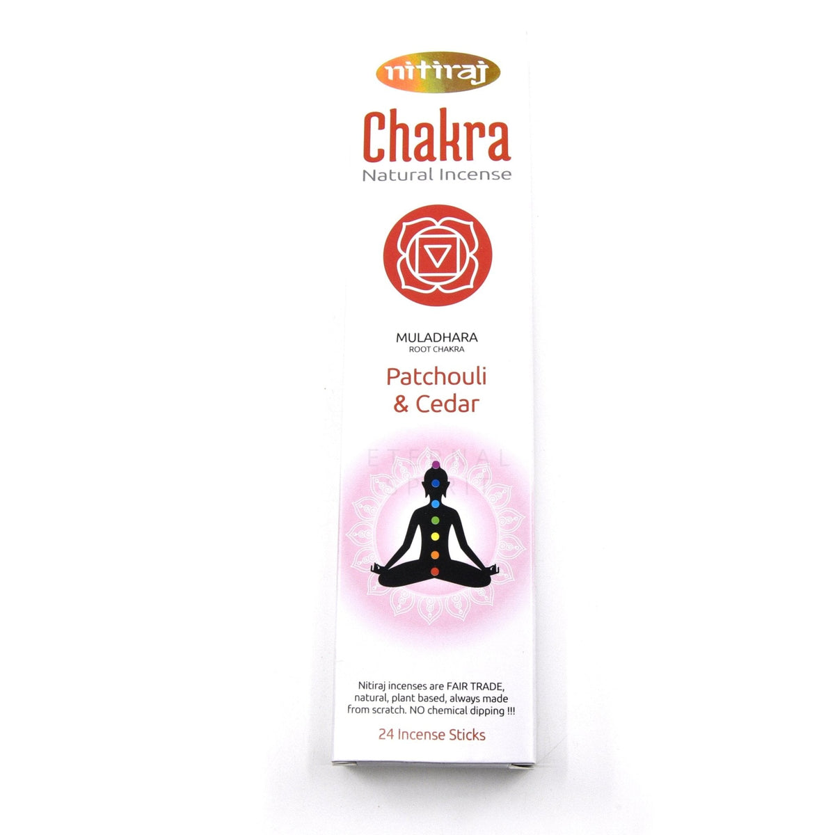 incense sticks - nitiraj naturals "1 root chakra", artisan packaging on white background — Eternal Spirit