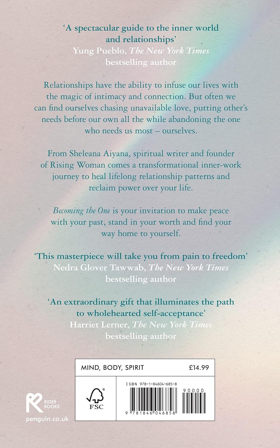 back cover of Becoming The One — Eternal Spirit