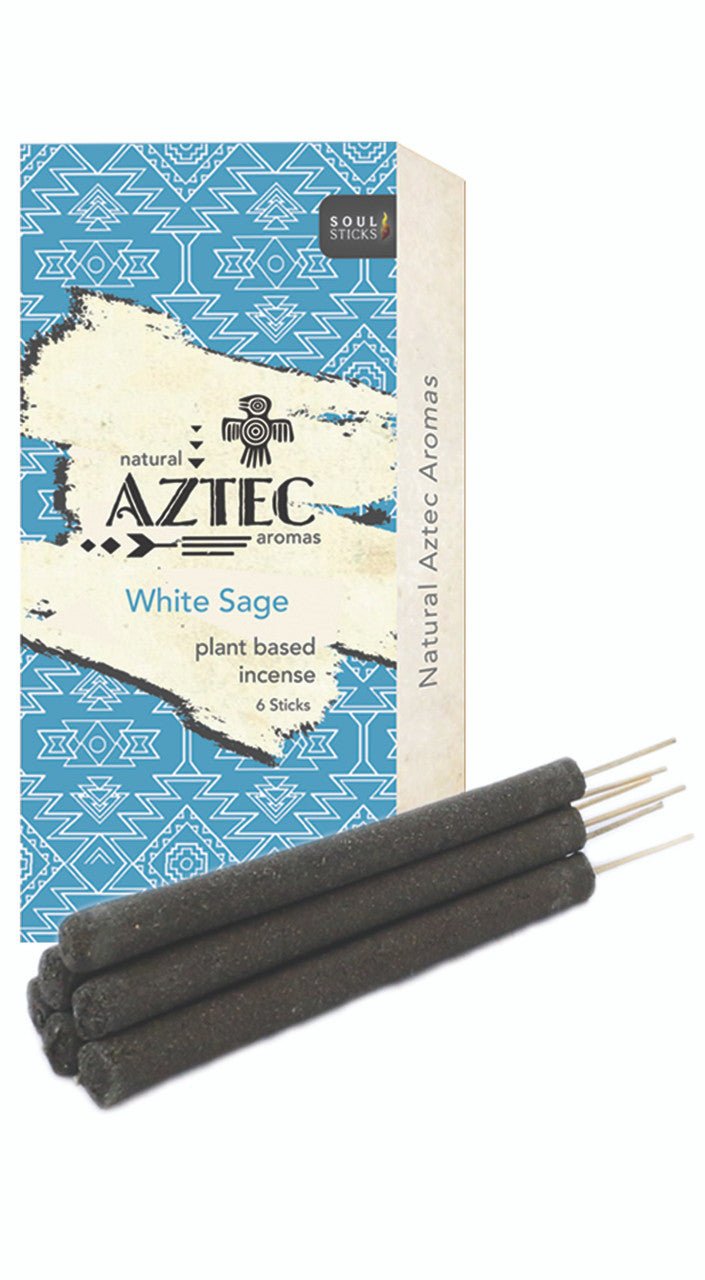 incense sticks - soul sticks "aztec white sage" (plant based), aromatic herbal bundle on white background — Eternal Spirit