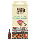backflow incense cones - native soul "white sage and palo santo", cone-shaped incense for backflow burners — Eternal Spirit