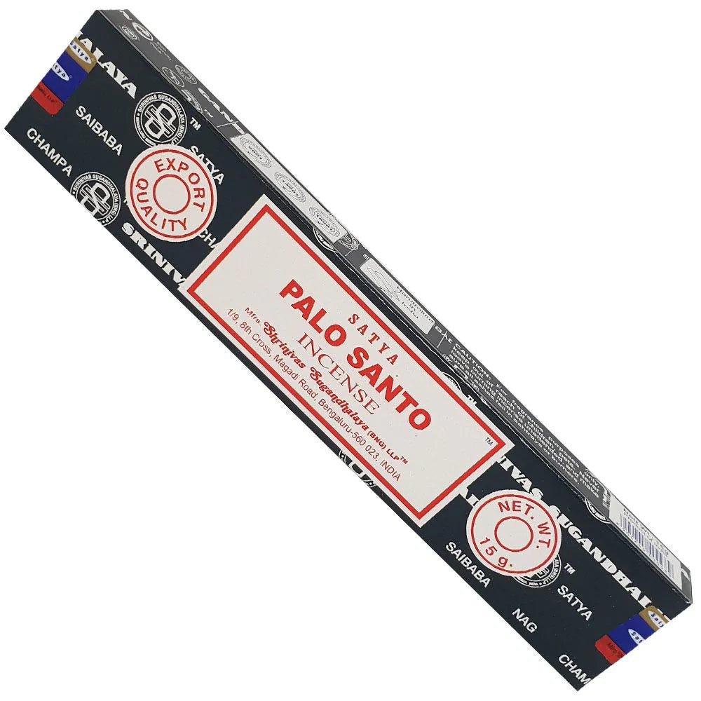 incense sticks - satya "palo santo", aromatic herbal bundle on white background — Eternal Spirit