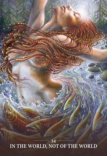 Sacred Rebel Oracle (Borderless Ed) card illuminating the deck's rich colour palette — Eternal Spirit
