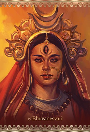 Kali Oracle card sharing the deck's luminous illustration style — Eternal Spirit