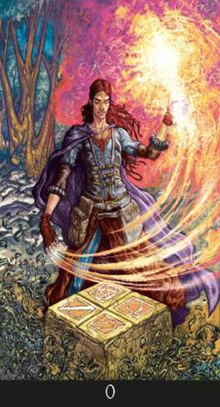 Sample card from the Universal Fantasy Tarot tarot deck — Eternal Spirit