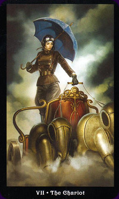 The Steampunk Tarot card featuring the deck's enchanting card art — Eternal Spirit
