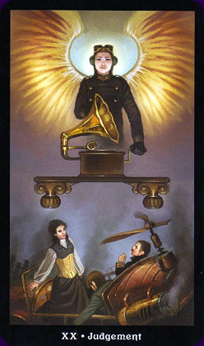 The Steampunk Tarot card sharing the deck's luminous illustration style — Eternal Spirit