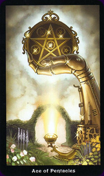 The Steampunk Tarot card reflecting the deck's transcendent artwork — Eternal Spirit
