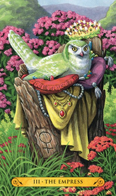 Tarot of the Owls card exhibiting the deck's transformative card art — Eternal Spirit