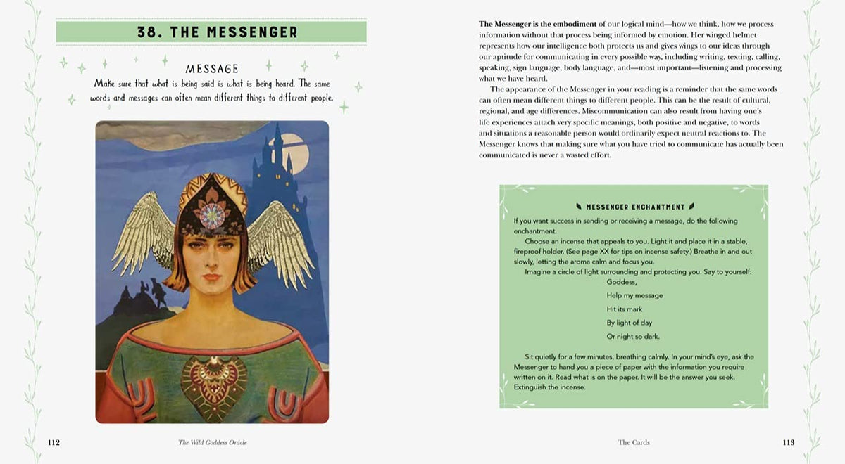 The Wild Goddess Oracle card demonstrating the deck's inspired artistry — Eternal Spirit