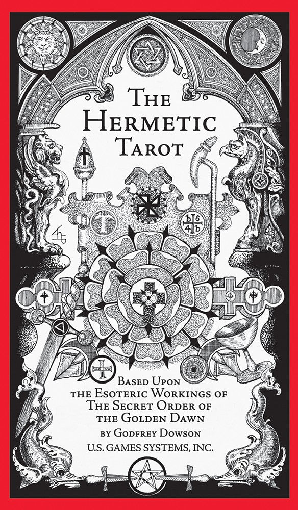The Hermetic Tarot red-bordered box with intricate black and white esoteric artwork — Eternal Spirit