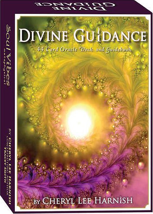 Divine Guidance Cards green box with cosmic mandala by Cheryl Lee Harnish — Eternal Spirit