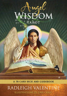 Angel Wisdom Tarot box with female angel and open book by Radleigh Valentine — Eternal Spirit