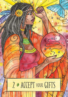 The Earthcraft Oracle card portraying the deck's otherworldly aesthetic — Eternal Spirit