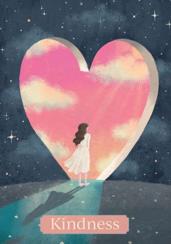 Self-Care Wisdom Cards card portraying the deck's otherworldly aesthetic — Eternal Spirit