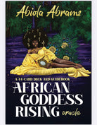 African Goddess Rising box showing Black goddess in golden dress by Abiola Abrams — Eternal Spirit